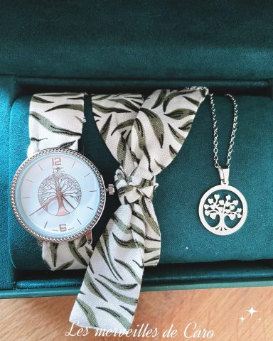 Coffret montre + collier 